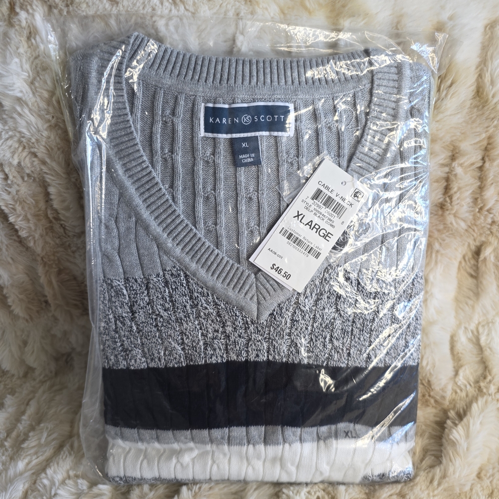 NWT Karen Scott Women's Gray Sweater